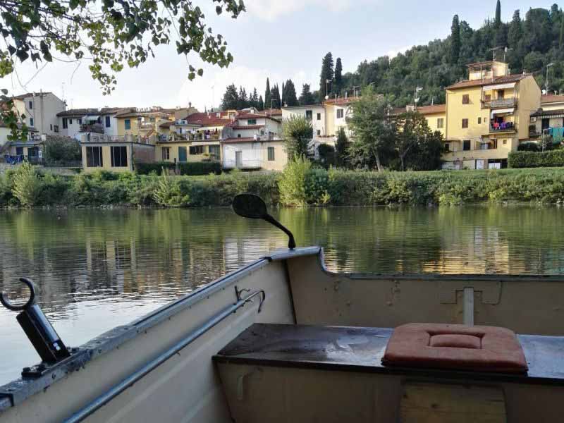 Navigazione sull'Arno - la barca di Luciano Casadei Titanicchè