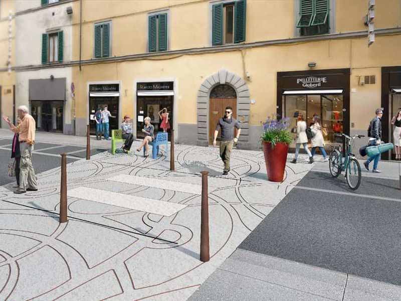 Via Gioberti Firenze progetto riqualificazione rendering