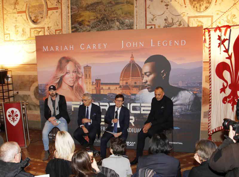 Mariah Carey e John Legend Firenze Satio Artemio Franchi concerto Florence4ever