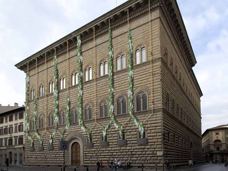 The Florence Experiment Palazzo Strozzi scivoli e facciata piante
