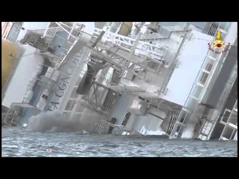 Concordia, le cariche esplosive
