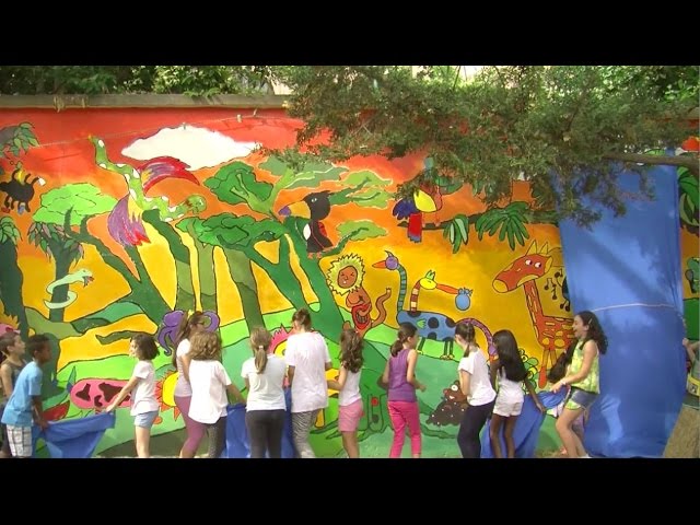 Il giardino di San Jacopino ha il suo baby-murales
