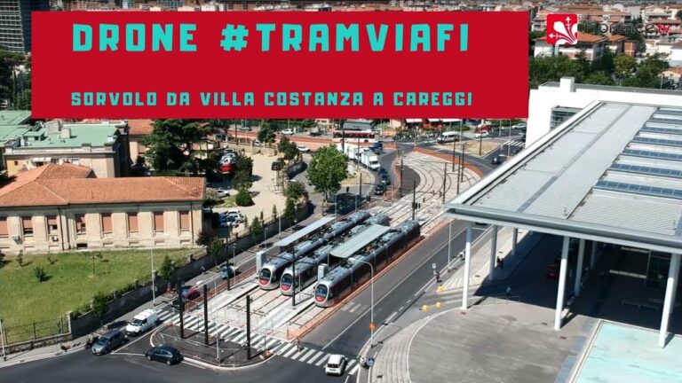 In volo sulla nuova linea della tramvia