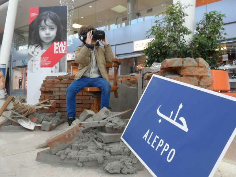 Le macerie di Aleppo al supermercato