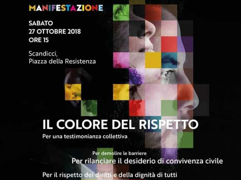 Manifestazione anti-razzista a Scandicci