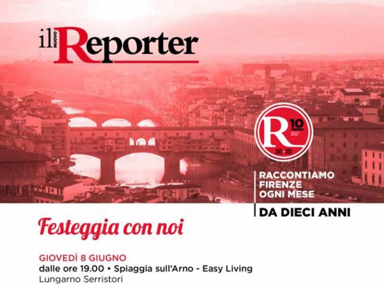 Festa in riva d’Arno per i 10 anni de ”Il Reporter”