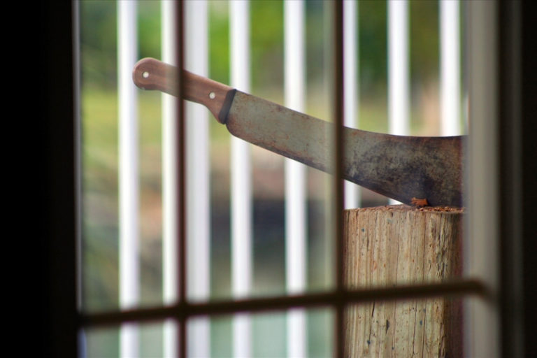 Gli importunano la compagna, lui torna con un machete