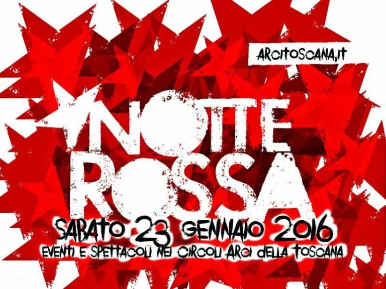 Torna la Notte rossa nei circoli Arci della Toscana