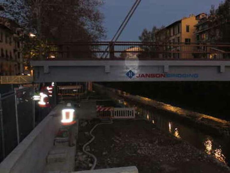 Tramvia, ecco il bailey sul Mugnone