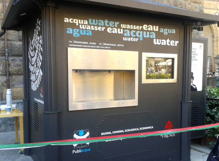 L’acqua gassata (e gratis) sbarca in piazza della Signoria