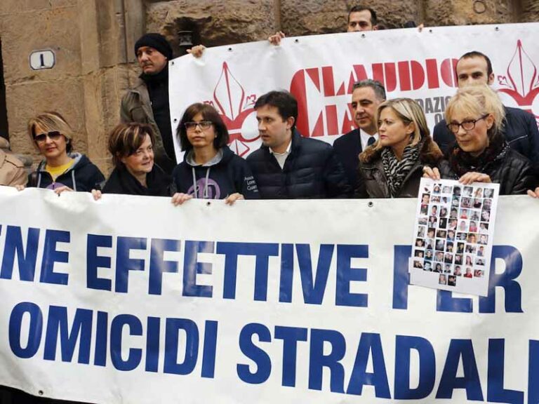 Omicidio stradale, manifestazione a Firenze