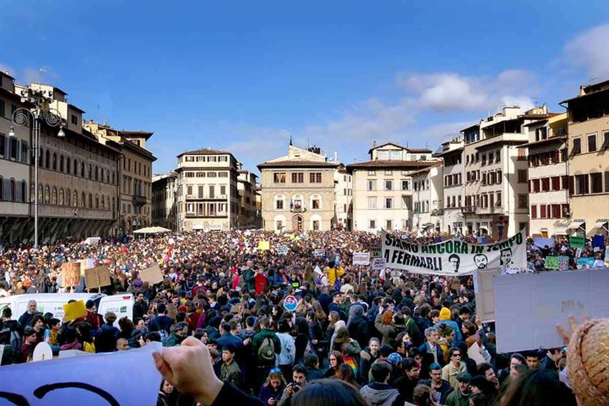Sciopero clima Firenze Fridays for futures