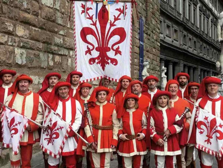 Un selfie per festeggiare il Gonfalone di Firenze