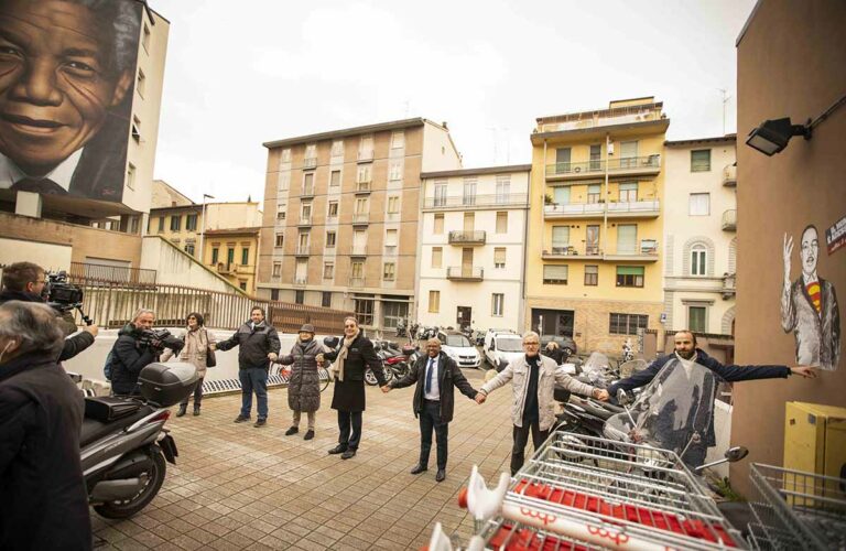 Martin Luther King “incontra” Nelson Mandela in piazza Leopoldo