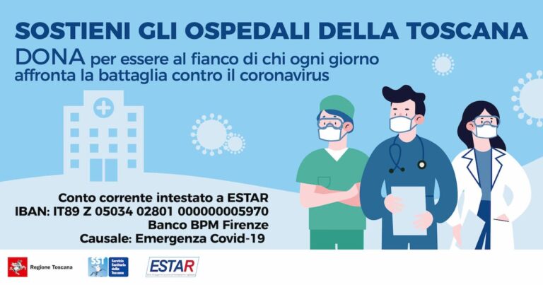 Coronavirus, come fare donazioni: le raccolte fondi in Toscana
