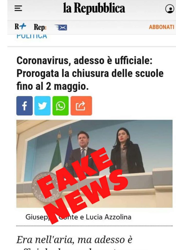 scuole chiuse 20 maggio fake news proroga chiusura azzolina