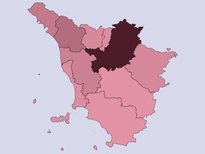 Coronavirus Toscana dati casi oggi mappa grafici 13 agosto