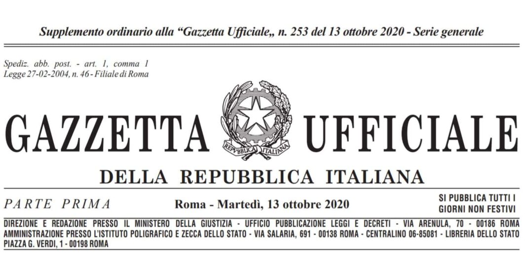 Decreto Agosto 2020: La Legge Di Conversione In Gazzetta Ufficiale (pdf)