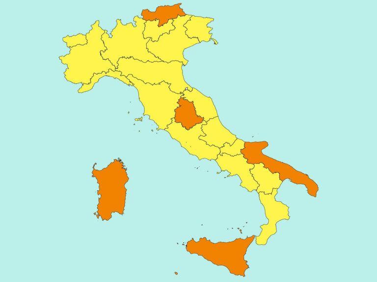 Primo giorno di zona gialla: chi cambia colore lunedì 1 febbraio