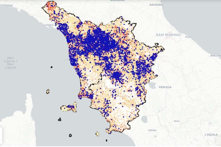 I comuni della Toscana in zona rossa e quelli a rischio