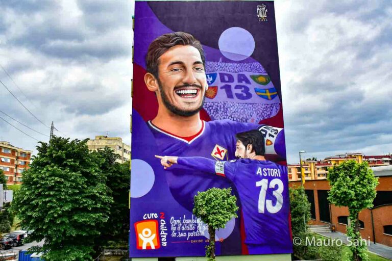 A Firenze un murale per ricordare in eterno Davide Astori