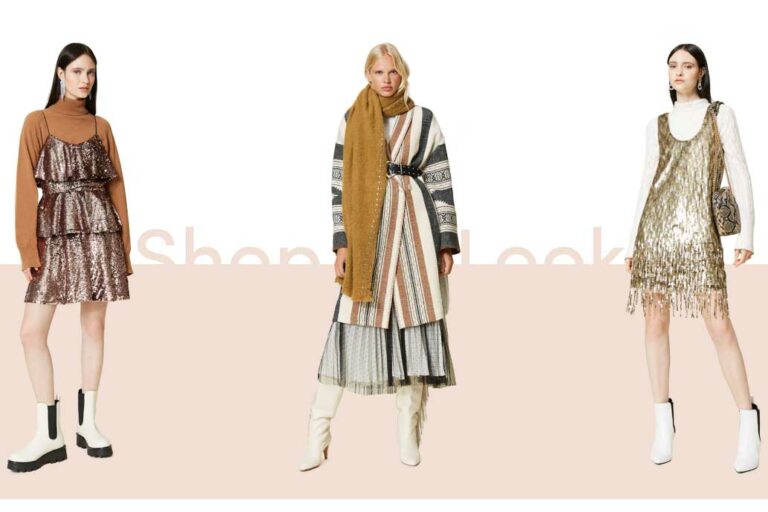 Abiti eleganti, le proposte di Twinset per l’A/I 2021: un trionfo di fantasie floreali e animalier