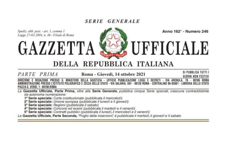 Dpcm sul green pass pubblicati in Gazzetta Ufficiale (pdf)