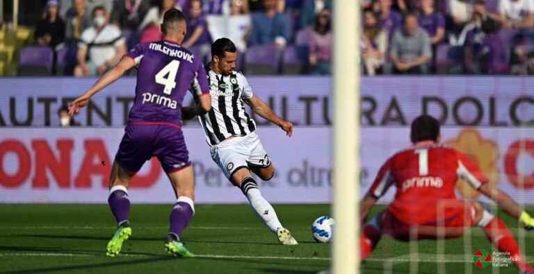 Crollo della Fiorentina contro l’Udinese