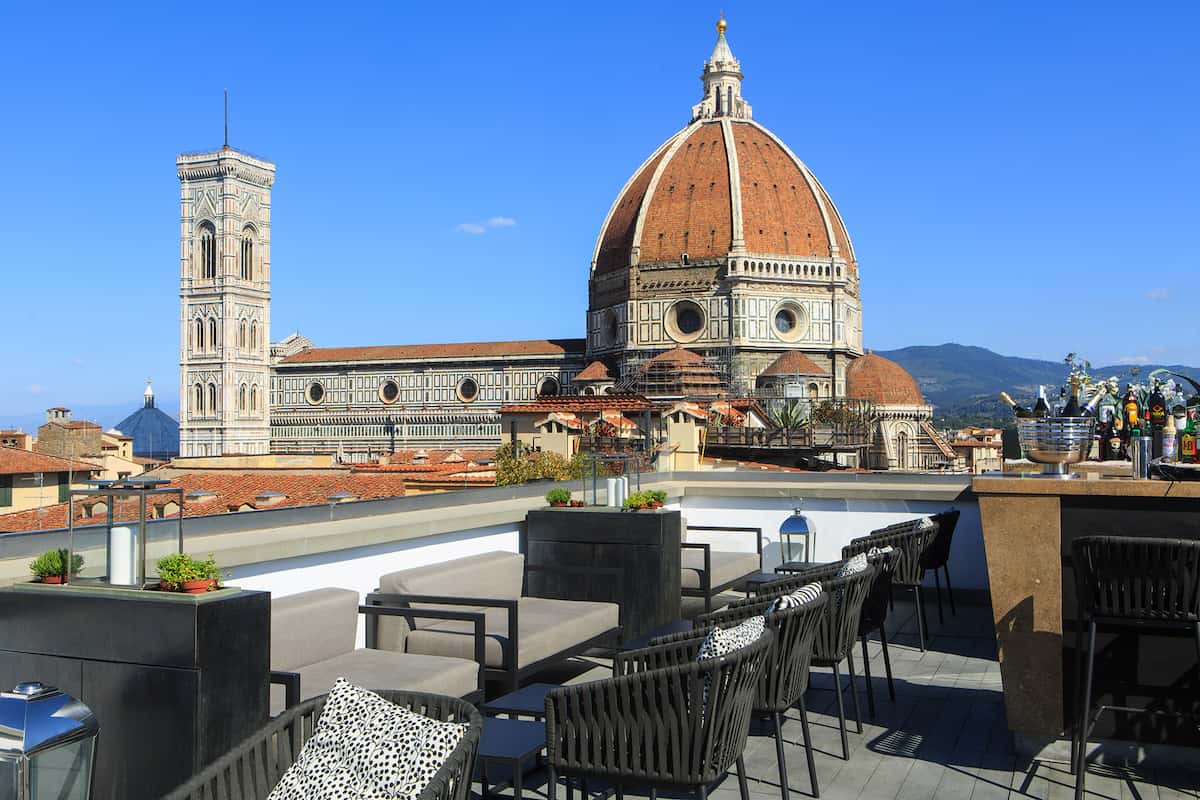 terrazza Grand Hotel Cavour con vista Duomo
