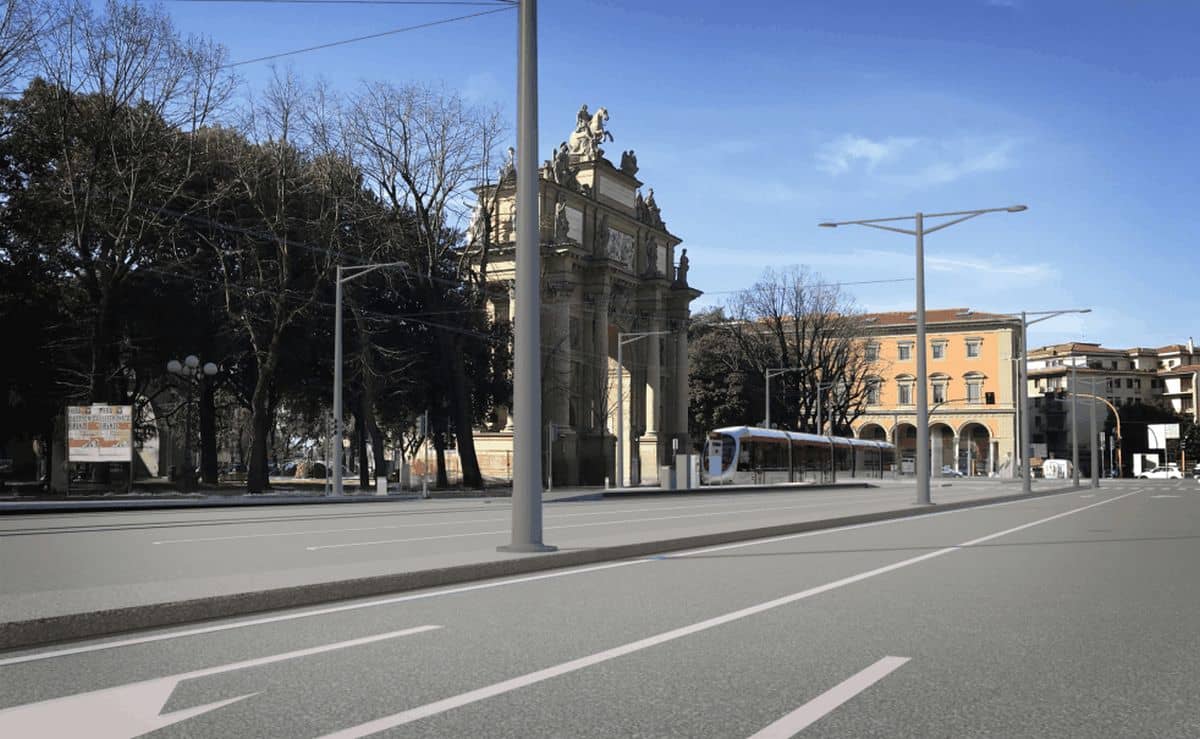 Piazza liberrtà fermata tramvia fortezza san marco