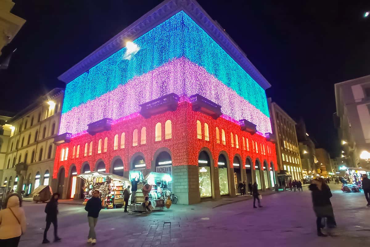 Luminarie Rinascente piazza della Repubblica