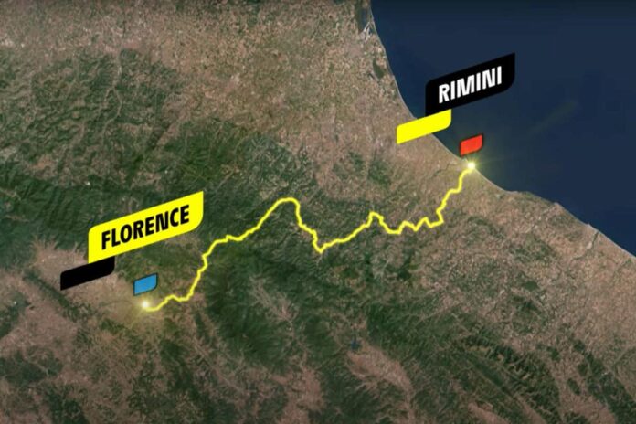 Tour de France 2024 Firenze Rimini tappe percorso