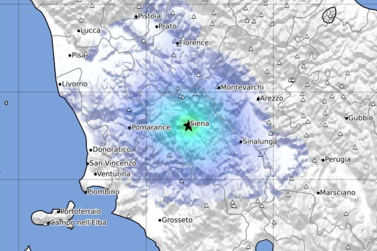 Terremoto Siena 9 febbraio 2023
