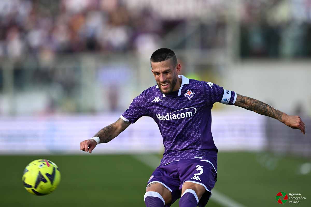 Maxischermo stadio firenze finale Conference League Fiorentina West Ham, Nico Gonzalez
