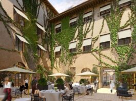 Sant'orsola firenze progetto riqualificazione rendering cortile tabacco