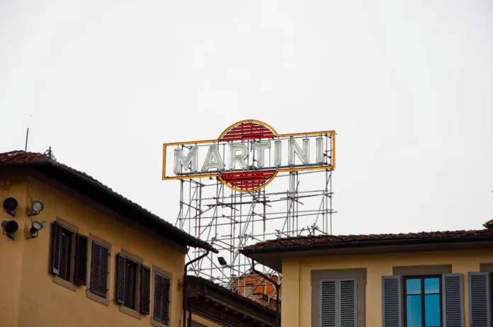 Insegna Martini Firenze scritta pubblicitaria