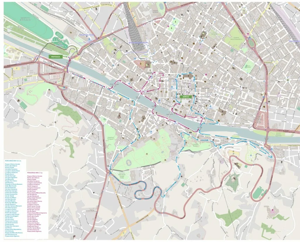 Percorso Corri la Vita 2024 Firenze