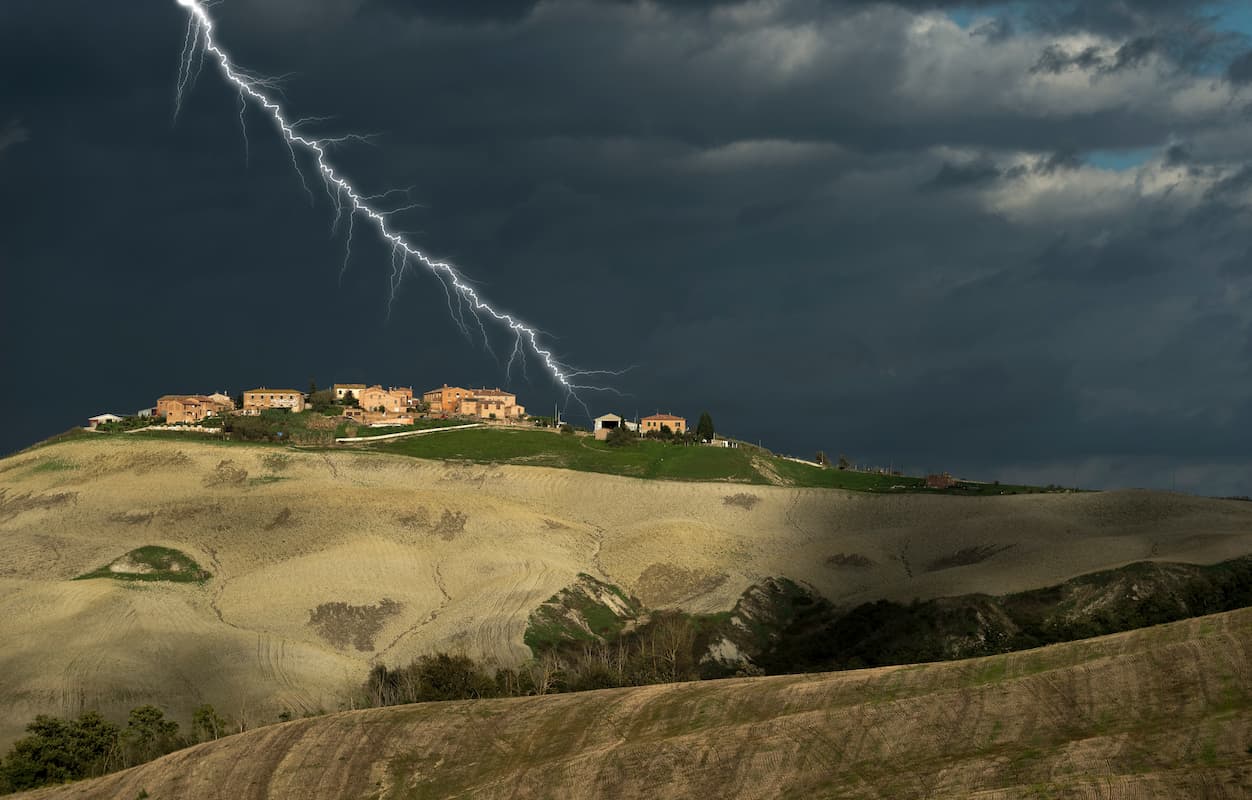 Temporali Toscana caldo finito