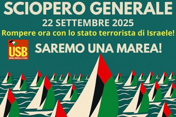 Sciopero generale 22 settembre palestina
