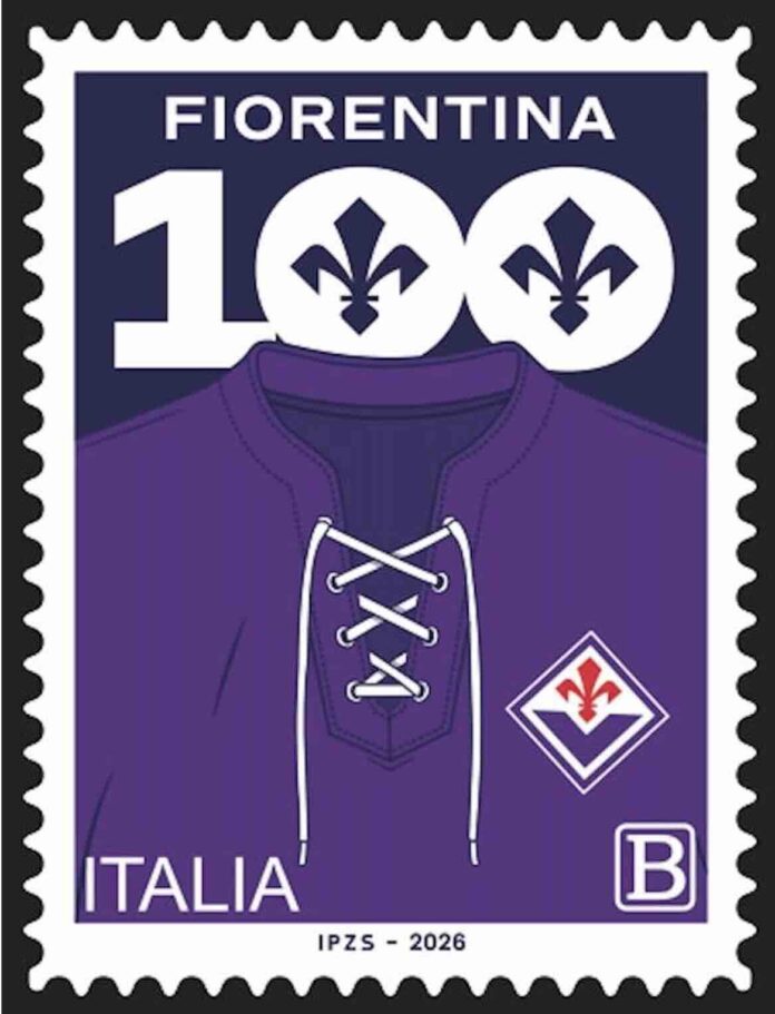 Francobollo della Fiorentina - Foto: courtesy ufficio stampa Poste Italiane