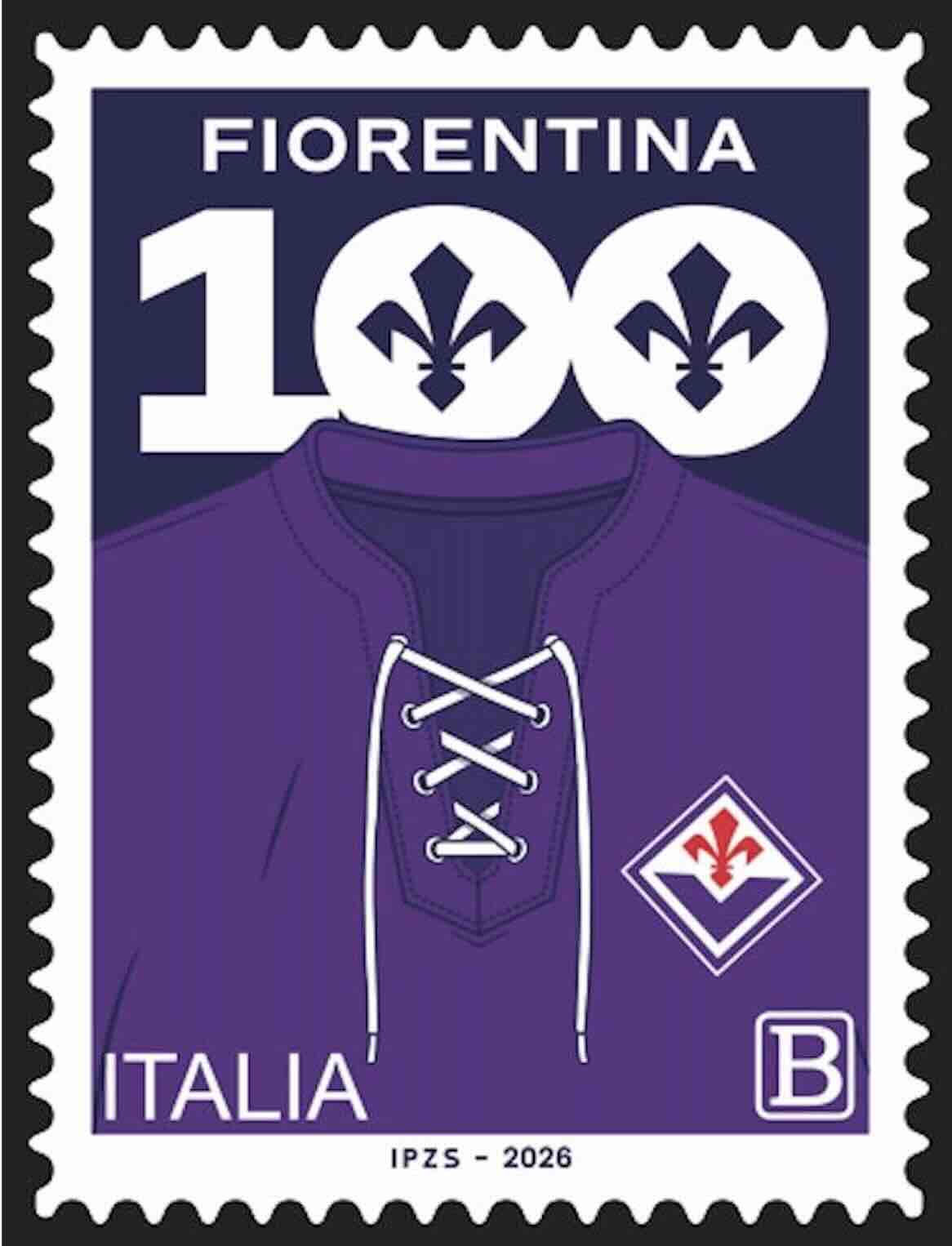 Francobollo della Fiorentina - Foto: courtesy ufficio stampa Poste Italiane