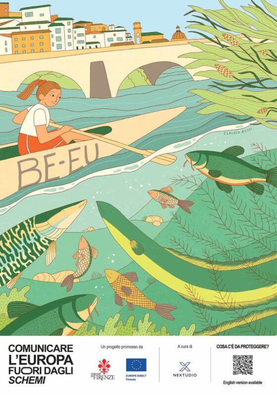 BE-EU: la campagna di Europe Direct Firenze che porta l'Europa nelle strade con la poster art 1 Prima uscita PosterArt claudia bessi 70x1001 1