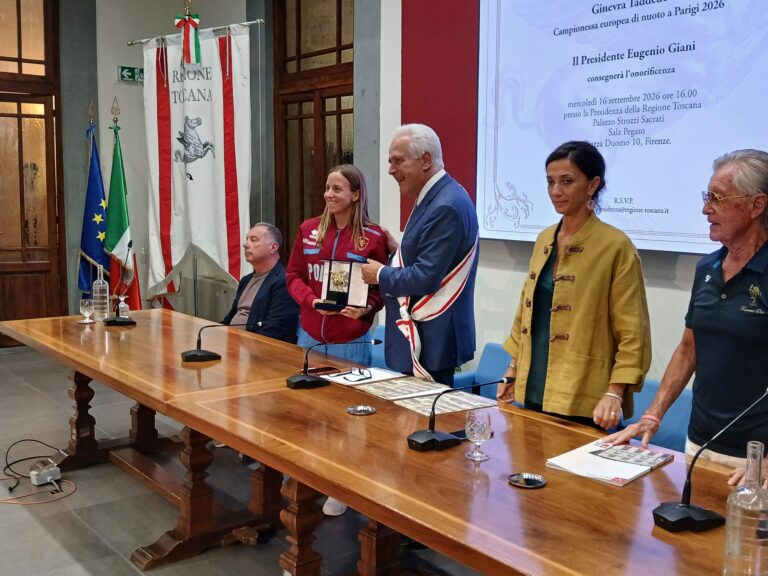 A Ginevra Taddeucci il Pegaso d’oro della Regione Toscana